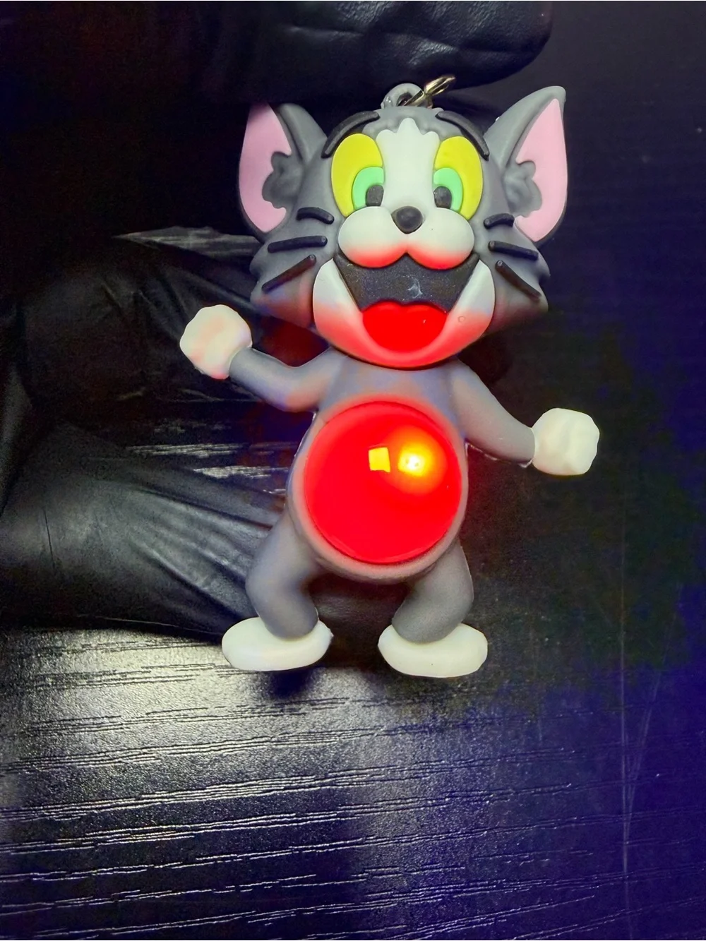 Tom & Jerry Inspired Light Up Belly Keychain/Bag Charm Duo-Belly Lights Up